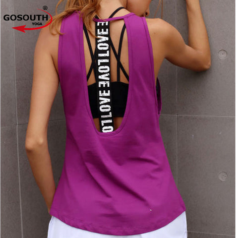 Women's Yoga Tank top  Sleeveless Running Gym