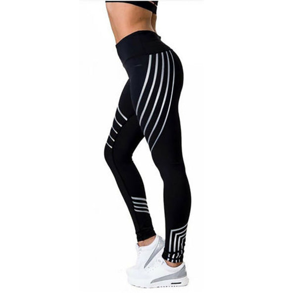 Quick-drying Net Yarn Yoga Pants Black Laser