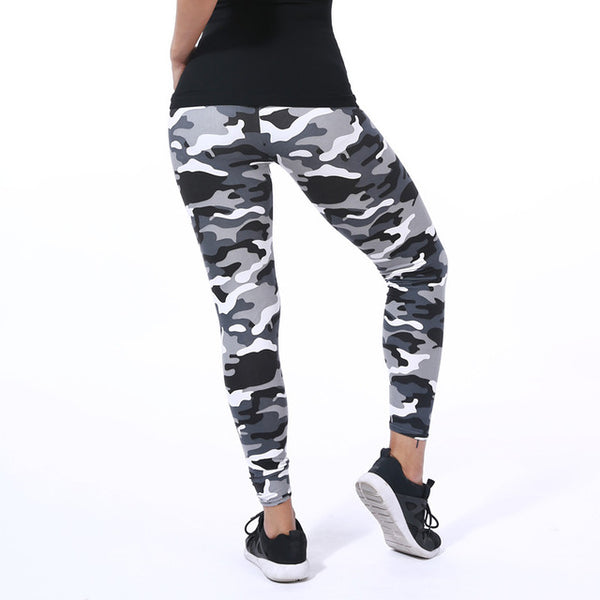 Summer Women Yoga Pants Elastic Sport Camouflage
